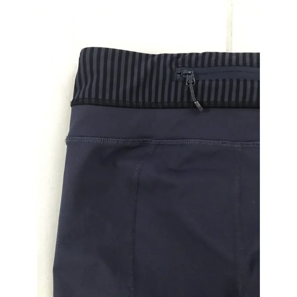 Lululemon Run Stripe Inspire Crop II Activewear Pants Cadet